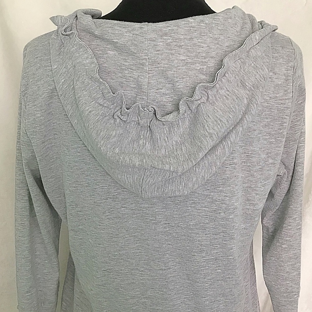 Delias Gray Crop Hoodie Sweatshirt Size XL - Picture 4 of 7